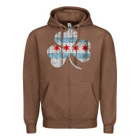 Chestnut irish chicago flag shamrock Zipper Hoodie - artisFamous