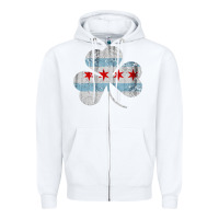 White irish chicago flag shamrock Zipper Hoodie - artisFamous