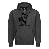 Charcoal Heather legendary hambino Zipper Hoodie - artisFamous