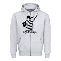 Heather Grey legendary hambino Zipper Hoodie - artisFamous