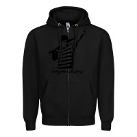 Black legendary hambino Zipper Hoodie - artisFamous