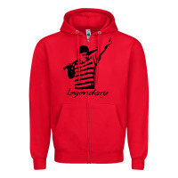 Red legendary hambino Zipper Hoodie - artisFamous