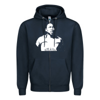 Navy Pele Sillhouette Zipper Hoodie - artisFamous