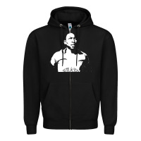 Black Pele Sillhouette Zipper Hoodie - artisFamous