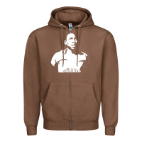 Chestnut Pele Sillhouette Zipper Hoodie - artisFamous