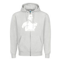 Dove Grey Pele Sillhouette Zipper Hoodie - artisFamous