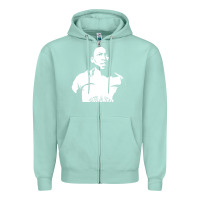 Seafoam Pele Sillhouette Zipper Hoodie - artisFamous