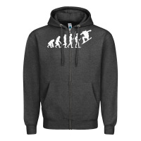 Charcoal Heather Snowboarding Evolution | Snowboard Mountain Winter Zipper Hoodie - artisFamous