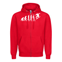 Red Snowboarding Evolution | Snowboard Mountain Winter Zipper Hoodie - artisFamous