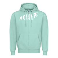 Seafoam Snowboarding Evolution | Snowboard Mountain Winter Zipper Hoodie - artisFamous