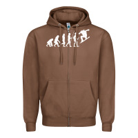Chestnut Snowboarding Evolution | Snowboard Mountain Winter Zipper Hoodie - artisFamous