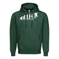 Sports Green Snowboarding Evolution | Snowboard Mountain Winter Zipper Hoodie - artisFamous