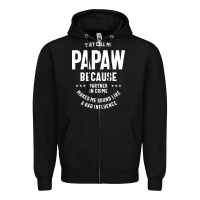 Black Mens They Call Me Papaw Because Partner In Crime - Dad & Grandpa Birth Zipper Hoodie - artisFamous