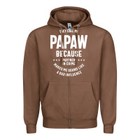 Chestnut Mens They Call Me Papaw Because Partner In Crime - Dad & Grandpa Birth Zipper Hoodie - artisFamous