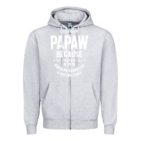 Heather Grey Mens They Call Me Papaw Because Partner In Crime - Dad & Grandpa Birth Zipper Hoodie - artisFamous