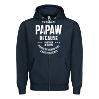 Navy Mens They Call Me Papaw Because Partner In Crime - Dad & Grandpa Birth Zipper Hoodie - artisFamous