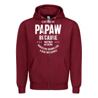 Burgundy Mens They Call Me Papaw Because Partner In Crime - Dad & Grandpa Birth Zipper Hoodie - artisFamous