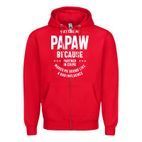 Red Mens They Call Me Papaw Because Partner In Crime - Dad & Grandpa Birth Zipper Hoodie - artisFamous