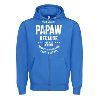 True Royal Mens They Call Me Papaw Because Partner In Crime - Dad & Grandpa Birth Zipper Hoodie - artisFamous