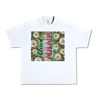 White Blessed mama with daisy and leopard Urban Heavy Tee - RanaPortraitStore