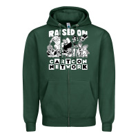 Sports Green raised on cartoon network Zipper Hoodie - artisFamous