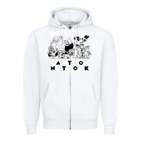 White raised on cartoon network Zipper Hoodie - artisFamous
