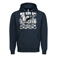 Navy raised on cartoon network Zipper Hoodie - artisFamous