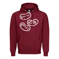 Burgundy beans or bust Zipper Hoodie - artisFamous