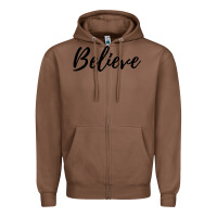 Chestnut believe Zipper Hoodie - artisFamous