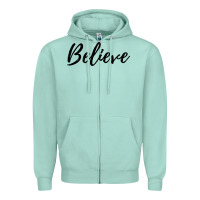 Seafoam believe Zipper Hoodie - artisFamous