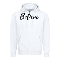 White believe Zipper Hoodie - artisFamous