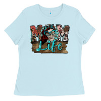 Baby Blue Mom life skull Mother's Day Ladies Tee - FaDigitalArtStudio