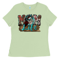 Matcha Mom life skull Mother's Day Ladies Tee - FaDigitalArtStudio