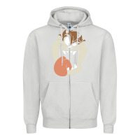 Dove Grey manic taz Zipper Hoodie - artisFamous