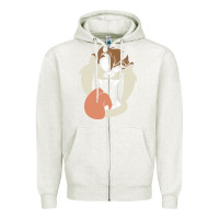 Oatmeal Heather manic taz Zipper Hoodie - artisFamous