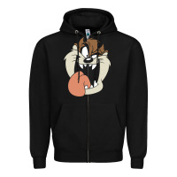 Black manic taz Zipper Hoodie - artisFamous
