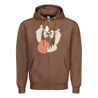 Chestnut manic taz Zipper Hoodie - artisFamous