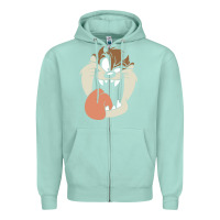 Seafoam manic taz Zipper Hoodie - artisFamous