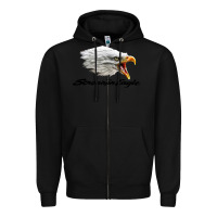 Black the screaming eagle Zipper Hoodie - artisFamous