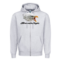 Heather Grey the screaming eagle Zipper Hoodie - artisFamous