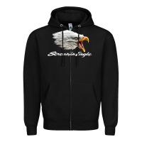 Black the screaming eagle Zipper Hoodie - artisFamous