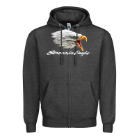 Charcoal Heather the screaming eagle Zipper Hoodie - artisFamous