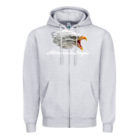 Heather Grey the screaming eagle Zipper Hoodie - artisFamous