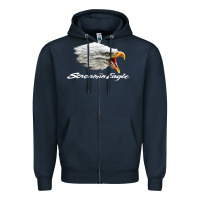 Navy the screaming eagle Zipper Hoodie - artisFamous