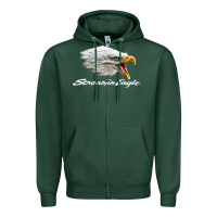 Sports Green the screaming eagle Zipper Hoodie - artisFamous