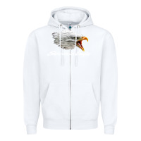 White the screaming eagle Zipper Hoodie - artisFamous