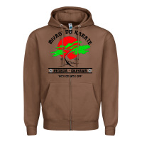 Chestnut MIYAGY DO KARATE Zipper Hoodie - artisFamous