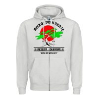 Dove Grey MIYAGY DO KARATE Zipper Hoodie - artisFamous