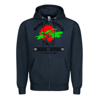 Navy MIYAGY DO KARATE Zipper Hoodie - artisFamous