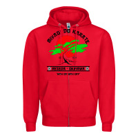 Red MIYAGY DO KARATE Zipper Hoodie - artisFamous
